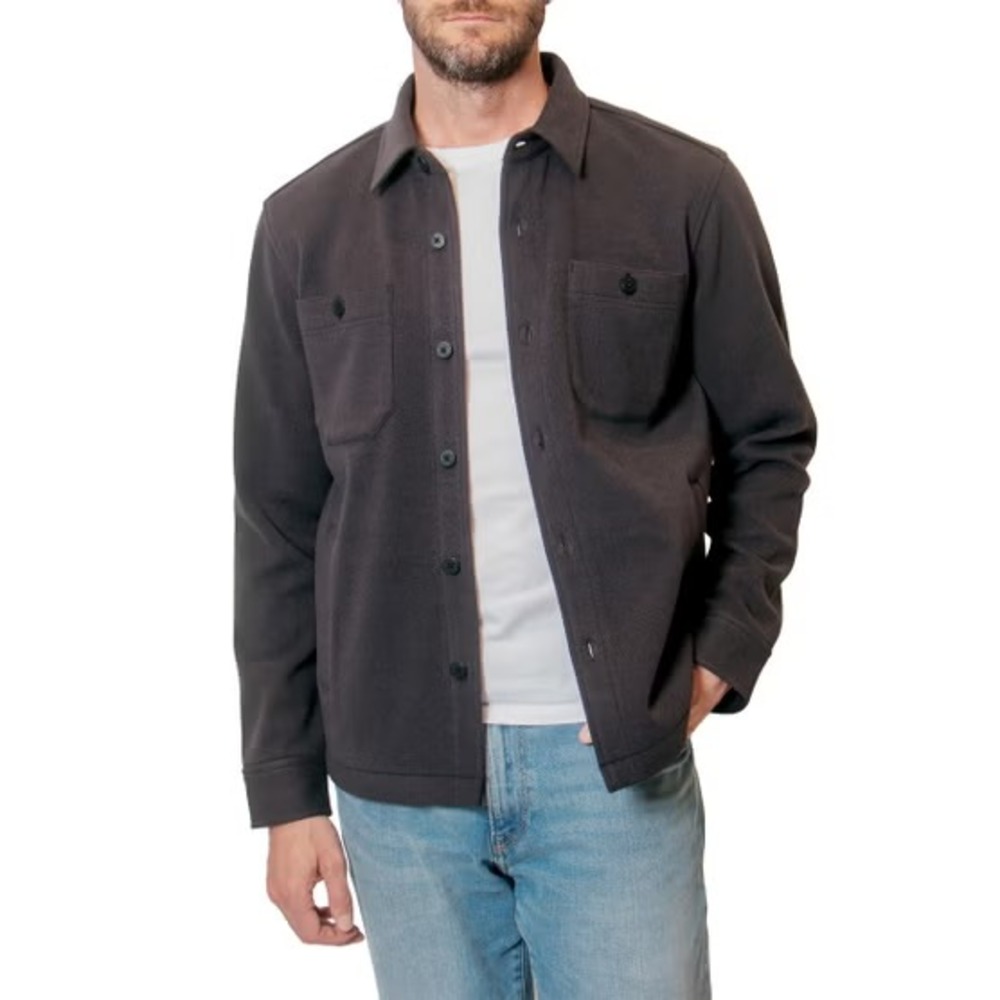Billabong Men's Knit Shirt Jacket, Gray, Size: XL, New